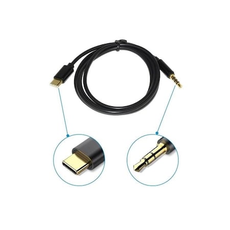 Xtrempro Xtrempro 11168 3.9 ft. Type-C to 3.5 mm Audio Aux Jack Headphone Adapter USB C Male Extension Cord 11168